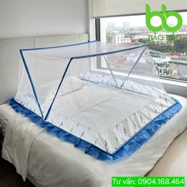 Mùng Gấp Thông Minh 1m8 x 1m95 x 80cm chân viền